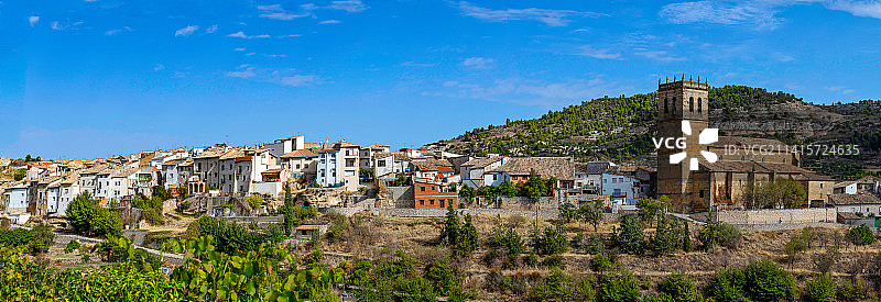 西班牙瓜达拉哈拉城镇景观全景照片图片素材