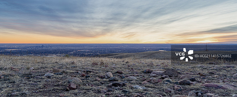 科罗拉多州日落时分的壮丽景色图片素材