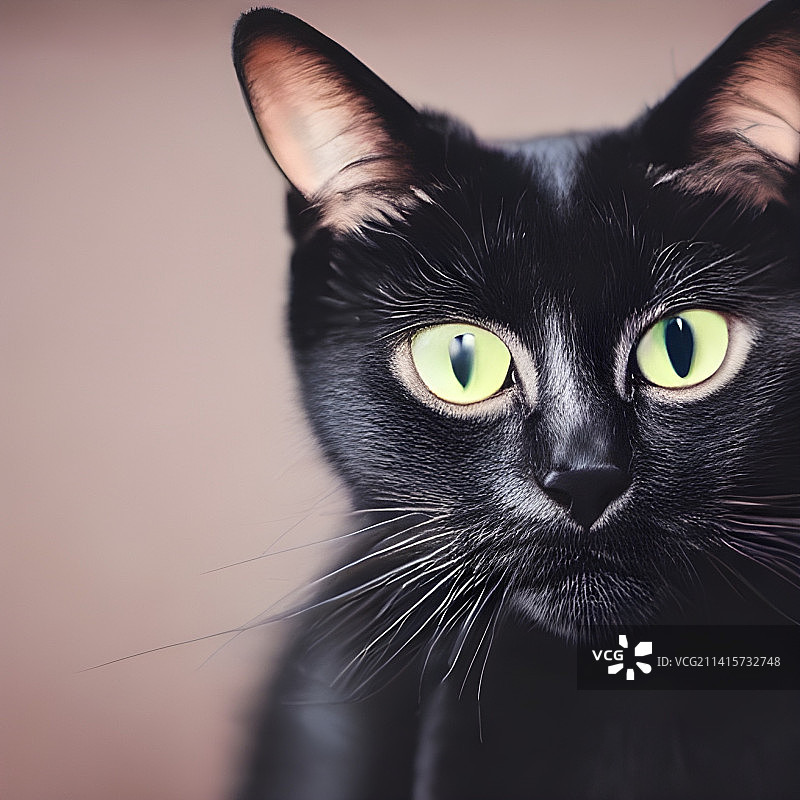 可爱黑猫与新西兰美景背景图片素材