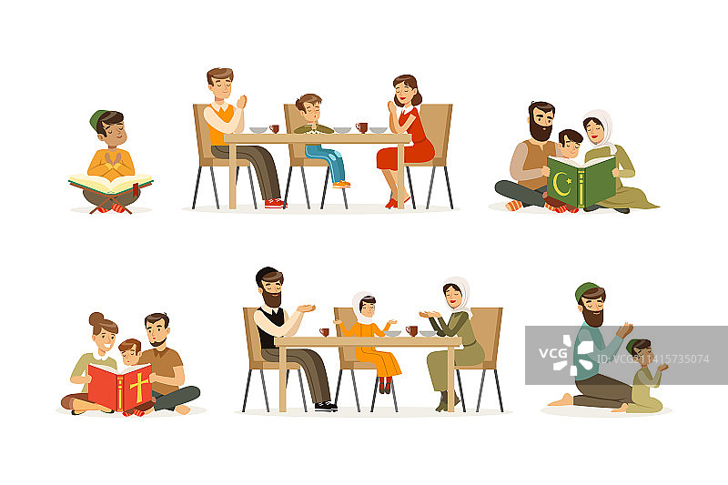 不同宗教的代表图片素材