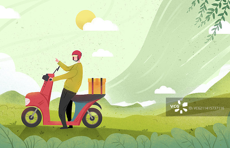 全民居家隔离预防新冠居家物品购买网购快递送货上门图片素材