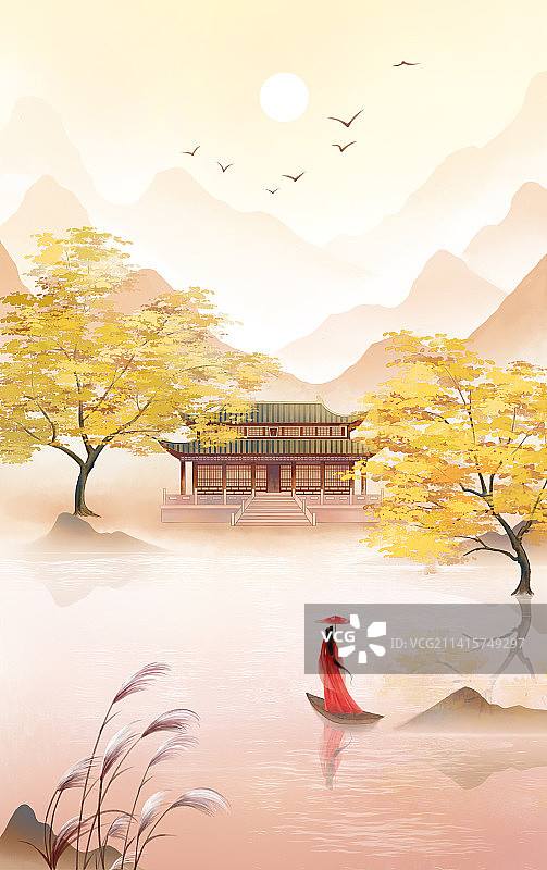 国色颐和园图片素材