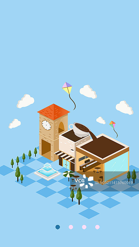 2.5D引导页图片素材