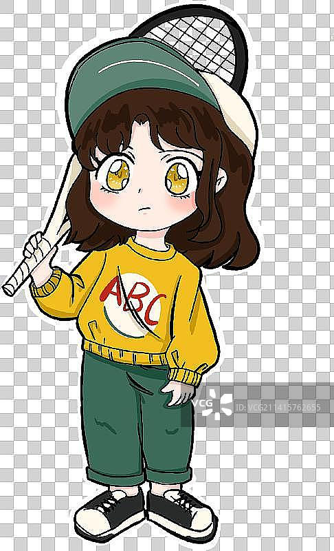 网球女孩图片素材