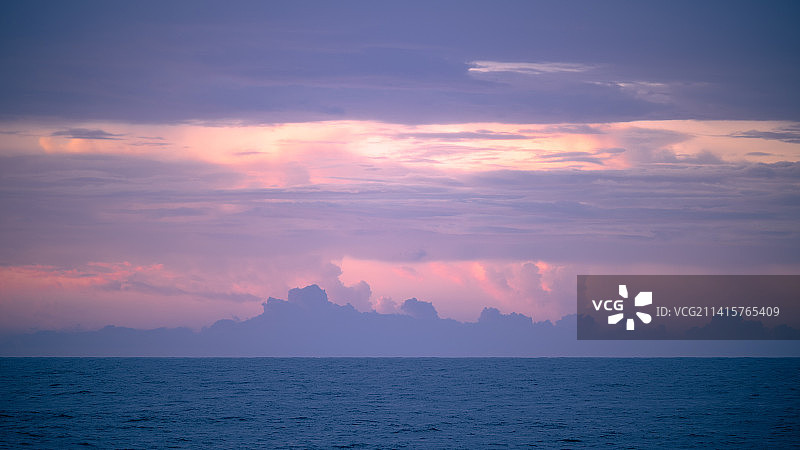 南海晚霞图片素材