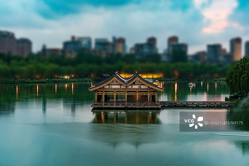 西安曲江池遗址公园图片素材