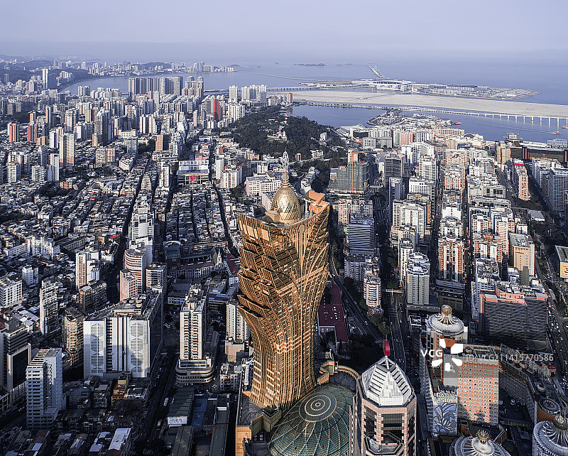 澳门市区航拍图片素材
