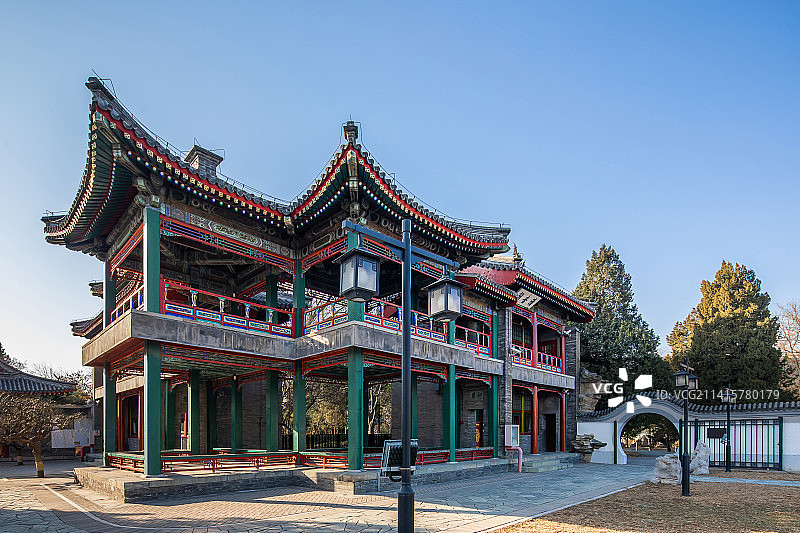 北京陶然亭公园清音阁图片素材
