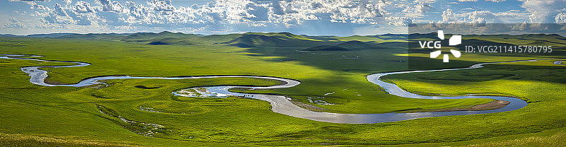 呼伦贝尔草原-莫日格勒河-曲河图片素材