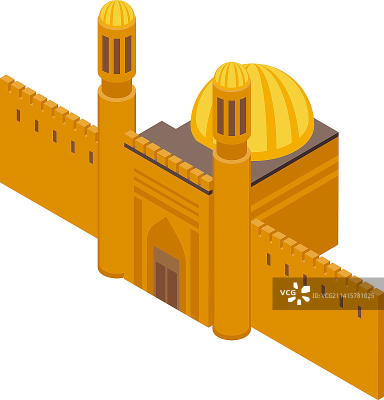 清真寺建筑图标2.5D城市旅行图片素材