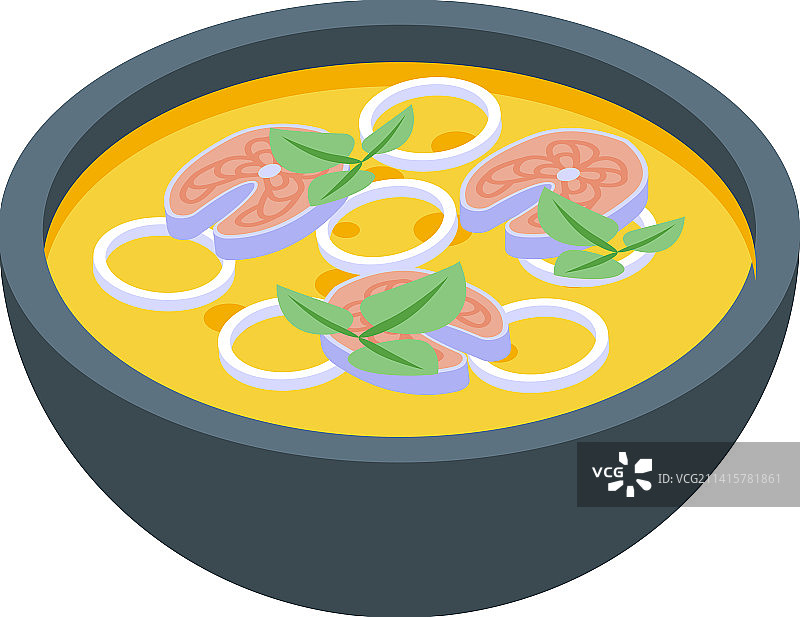 鲱鱼汤2.5D海洋鱼类图标图片素材