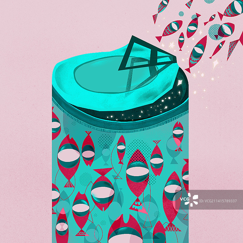 元宇宙幻想抽象扁平插画装饰感图片素材