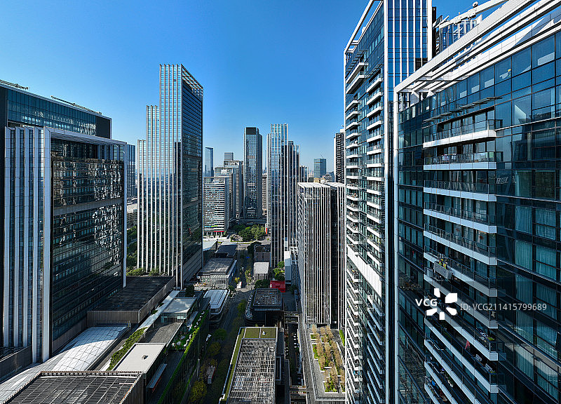 广东省深圳市南山区万象天地大冲商务中心高新园航拍图片素材