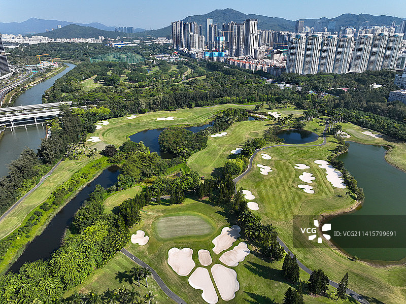广东省深圳市南山区万象天地大冲商务中心高新园航拍图片素材