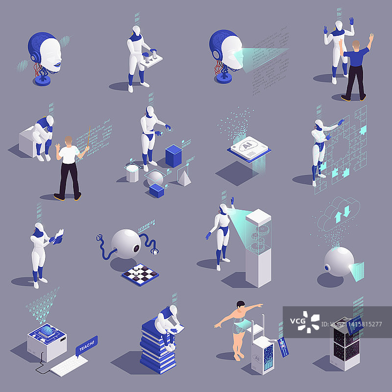 机器学习图标合集图片素材