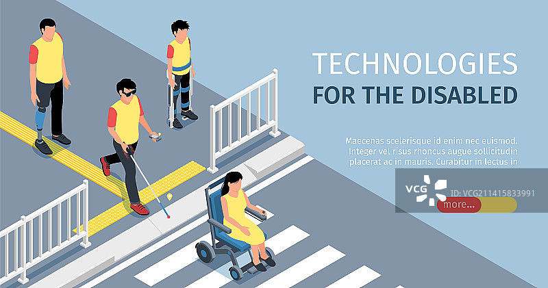 残疾人科技banner图片素材