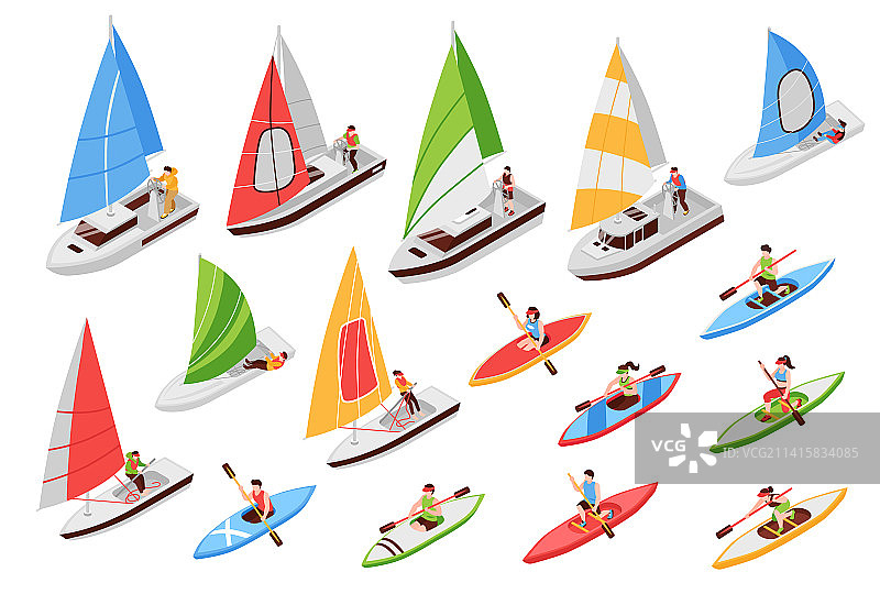 帆船赛2.5D素材图片素材