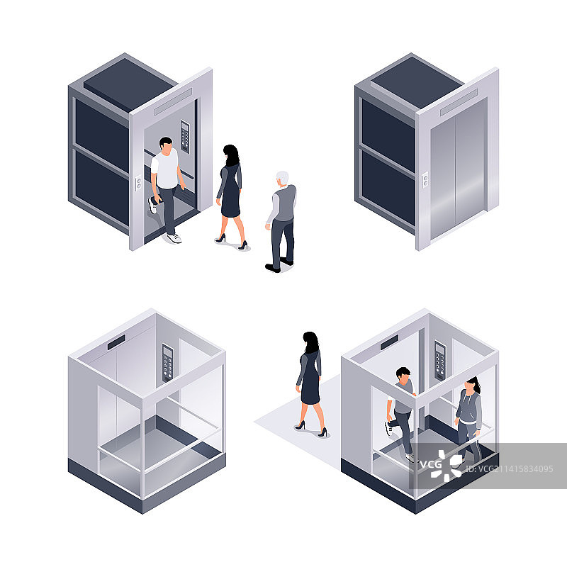 2.5D电梯人物合集图片素材