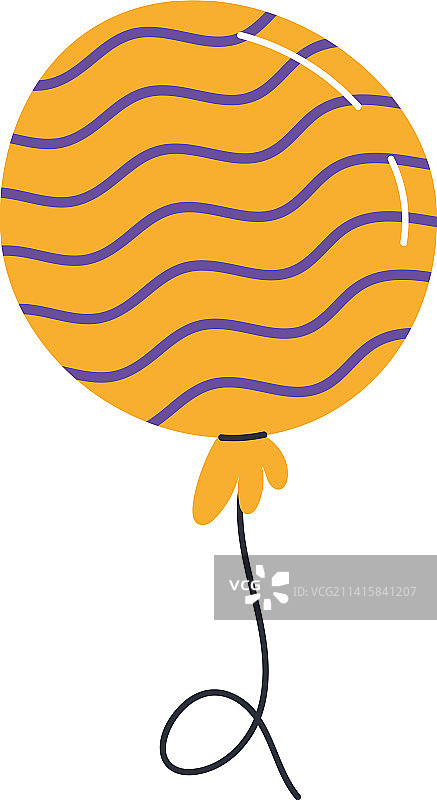 黄色氦气漂浮气球图片素材