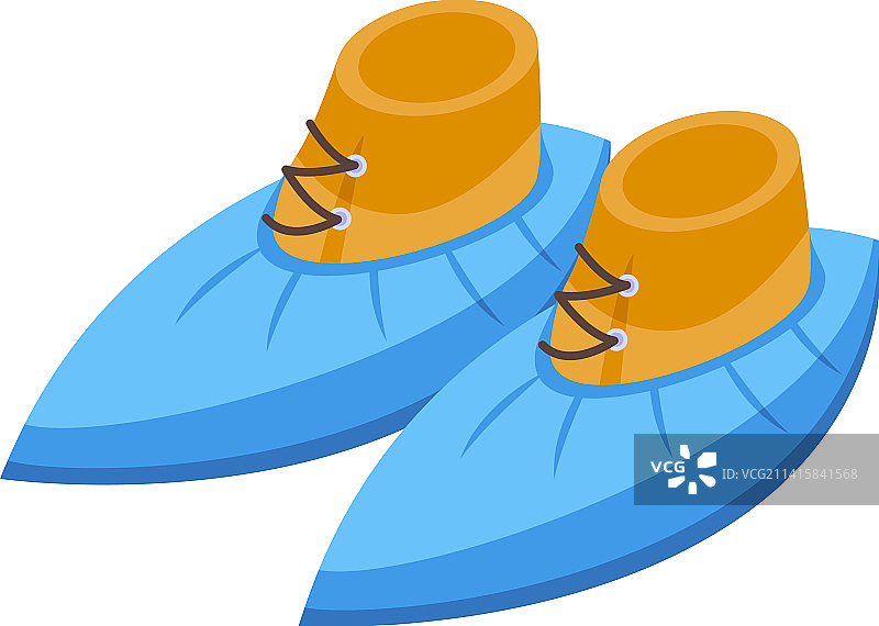 医用鞋套等距图标图片素材