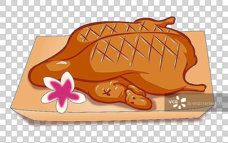 板鸭特色美食年俗美味特产美食插画元素图片素材