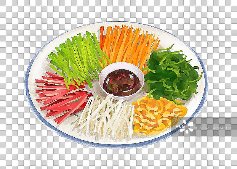 立春吃春卷配料表图片素材