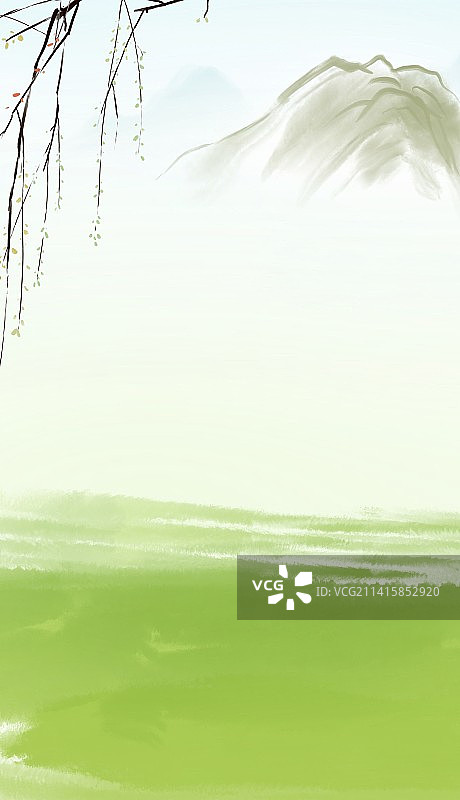 水墨中国风风景手机壁纸图片素材