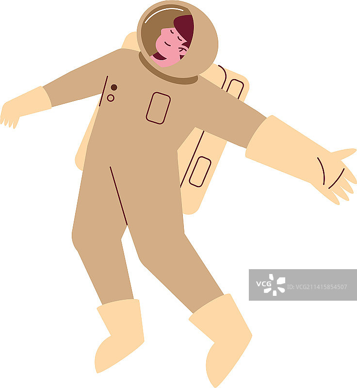 宇航员身穿米色宇航服图片素材