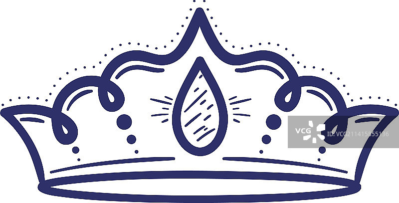 公主皇冠素描图片素材