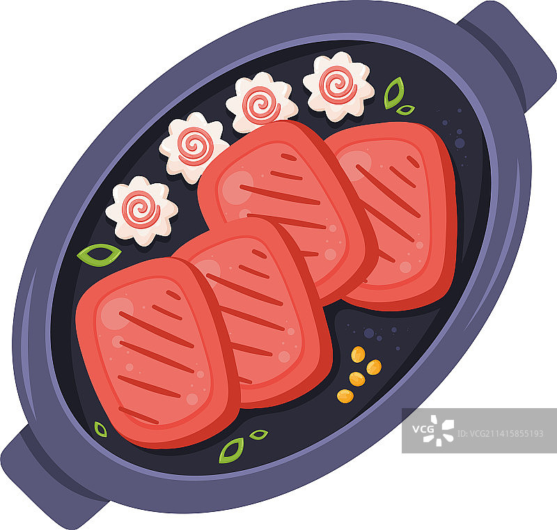 韩式火锅和饼干图片素材