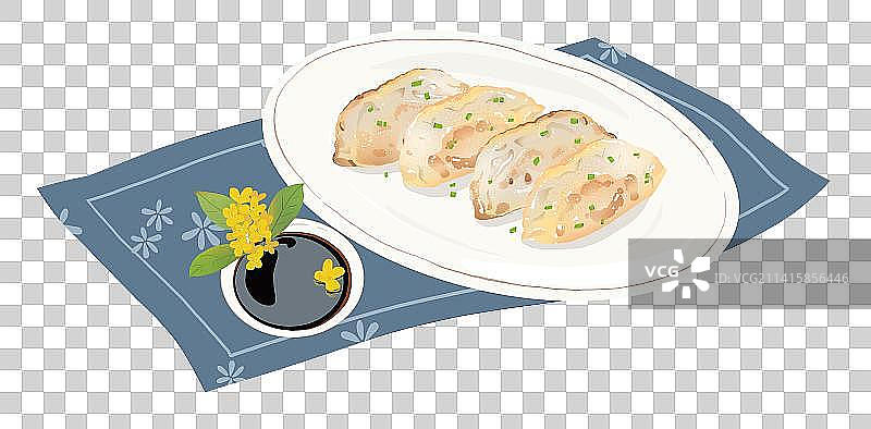 一盘饺子图片素材