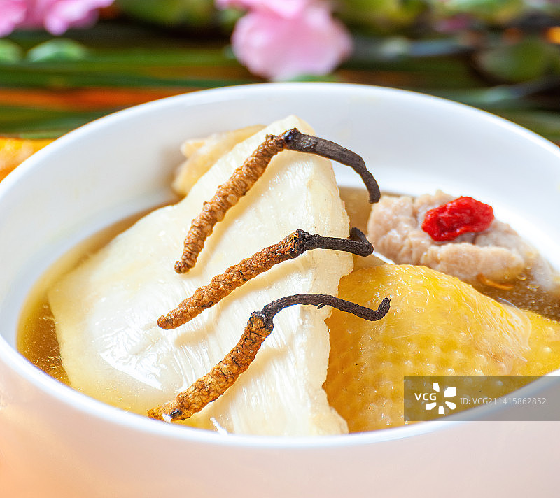 虫草炖花胶图片素材