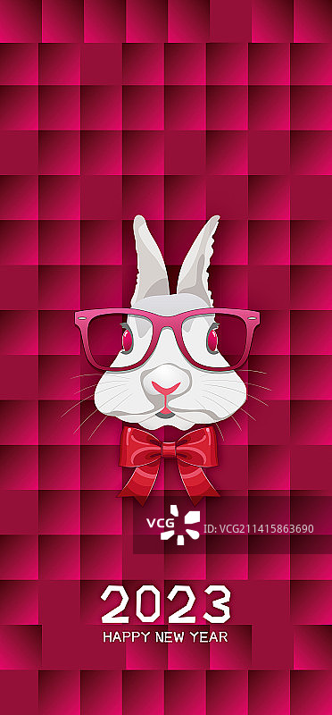 兔年2023贺年卡图片素材