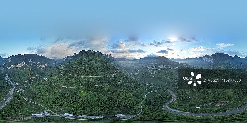 湖北恩施全景图图片素材