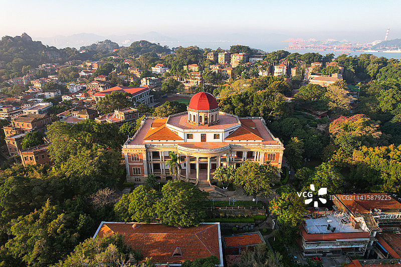 航拍厦门鼓浪屿风光图片素材