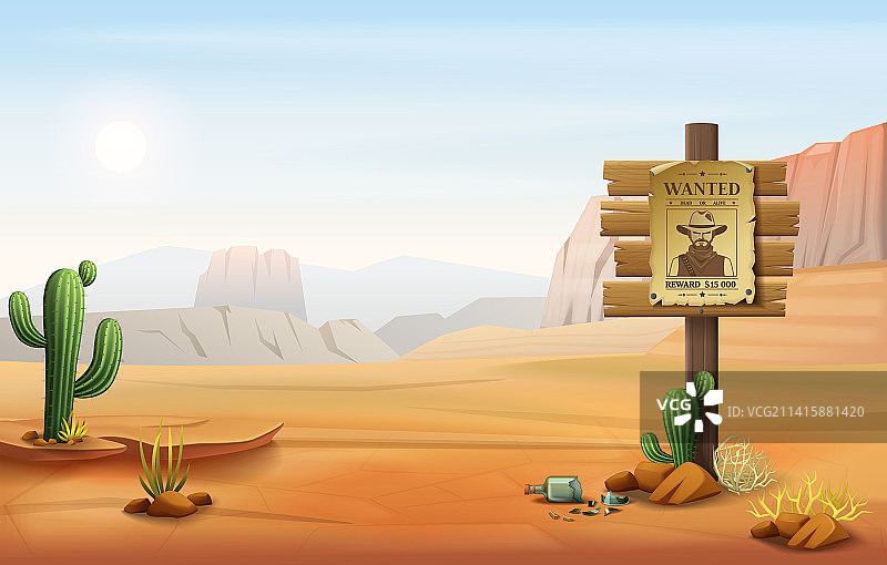狂野西部通缉令图片素材