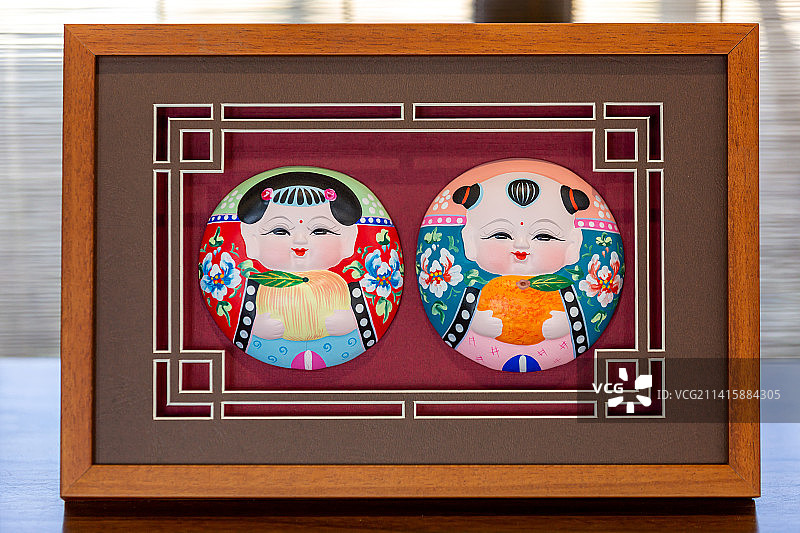 江苏省无锡市惠山古镇手工艺品惠山泥人静物图片素材