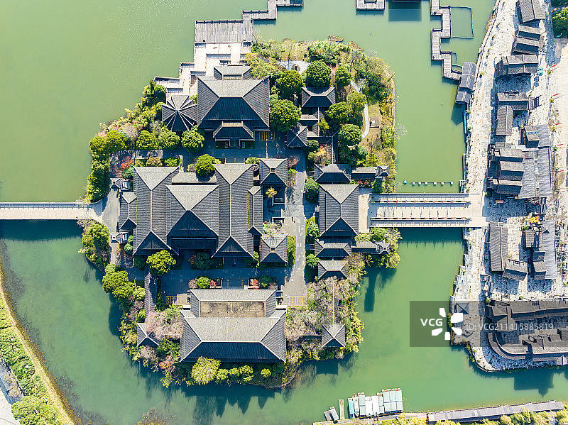 江苏省常州市春秋淹城遗址旅游区建筑风光图片素材