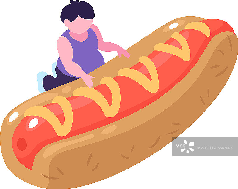 热狗暴食构图图片素材