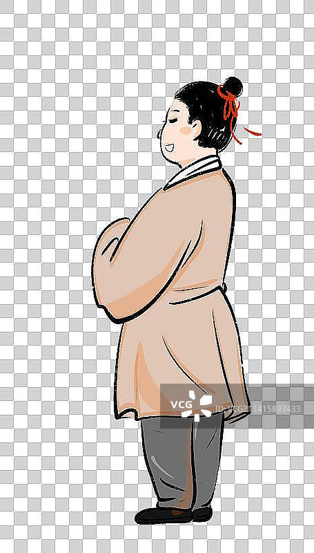 中国风古典风格中国画人物元素文学艺术插图图片素材