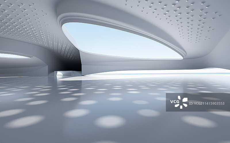 超现代曲线户外场馆建筑图片素材