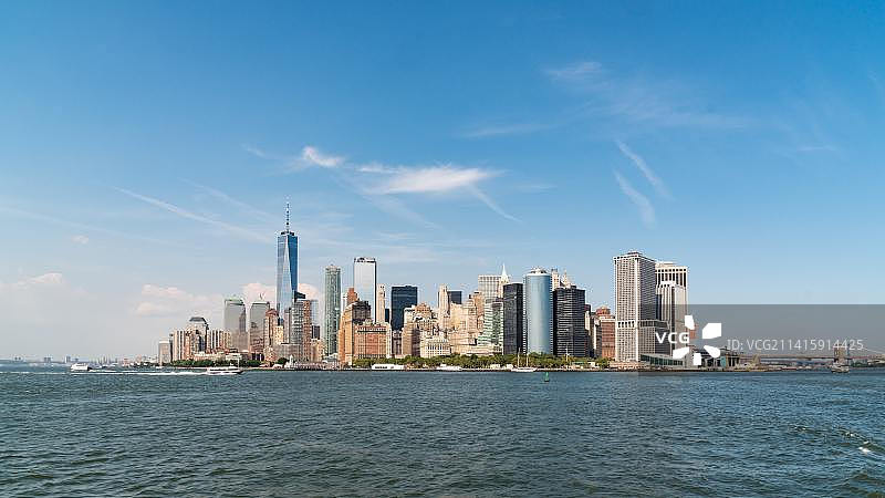 从海上看纽约市的图像图片素材