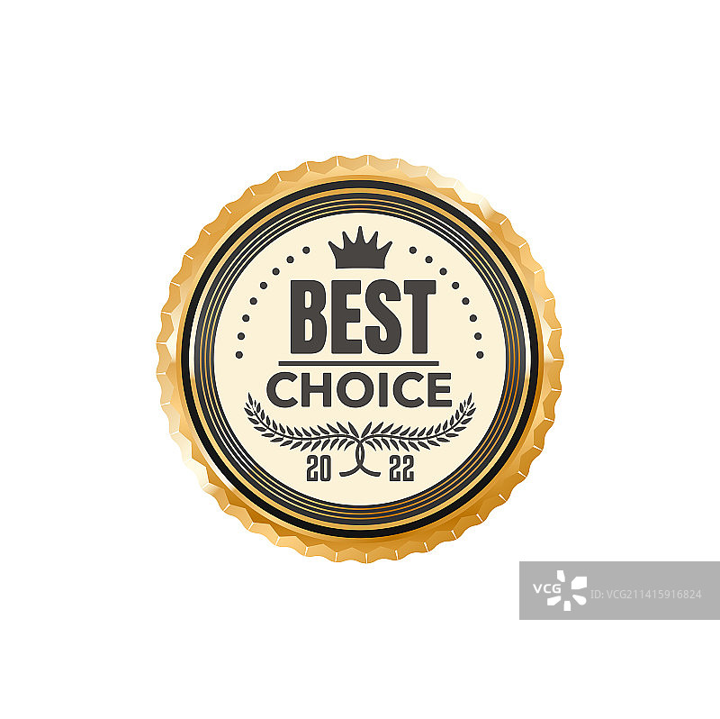 金色最佳选择徽章和促销标签图片素材