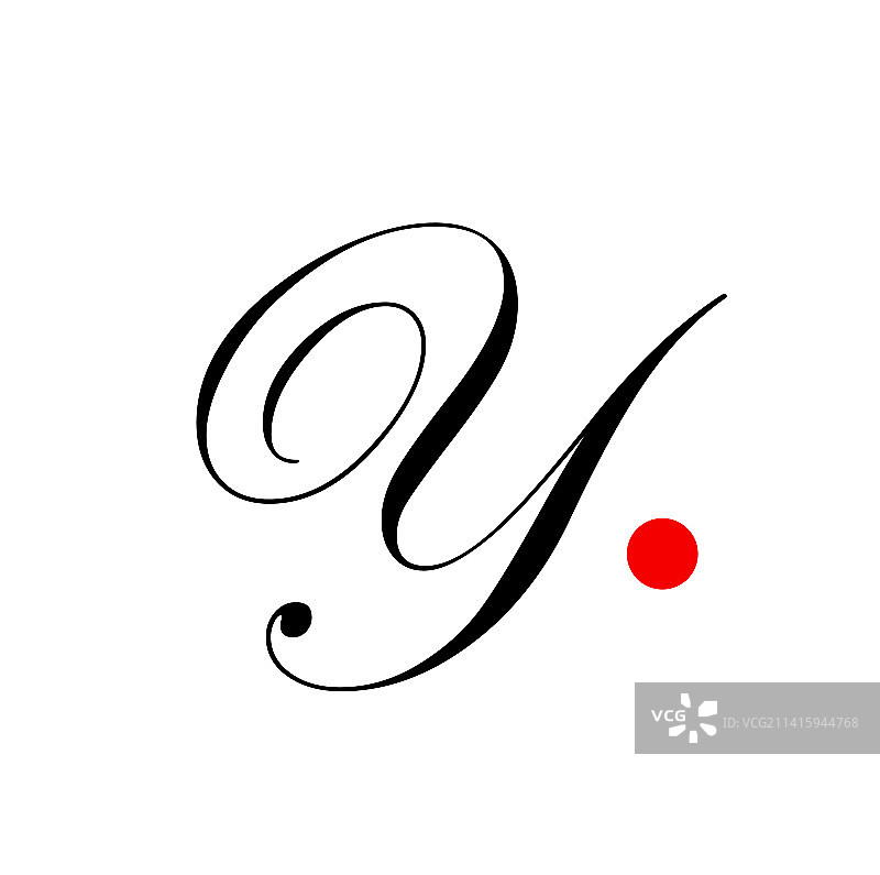 Y漩涡花押字Y书法品牌名称图标图片素材