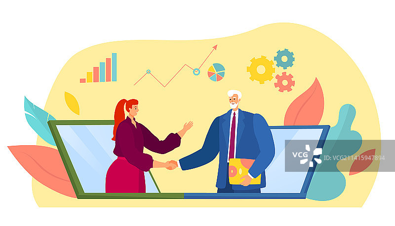 现代科技在线商务微型设计图片素材