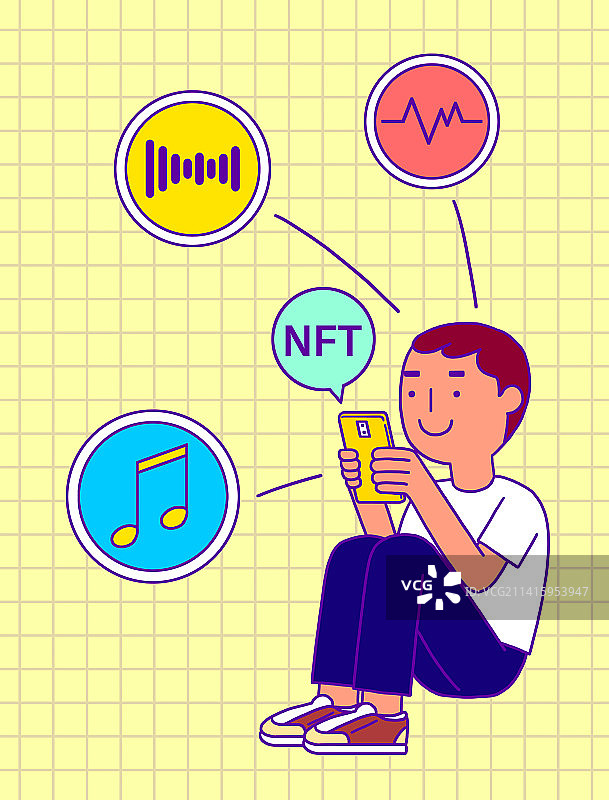 金融、Z世代、投资、赚钱、NFT、音乐、版权图片素材