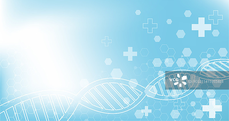 浅蓝色背景上的DNA分子结构素材图片素材