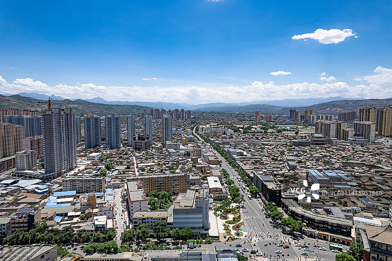 甘肃临夏回族自治州古河州城市风光图片素材