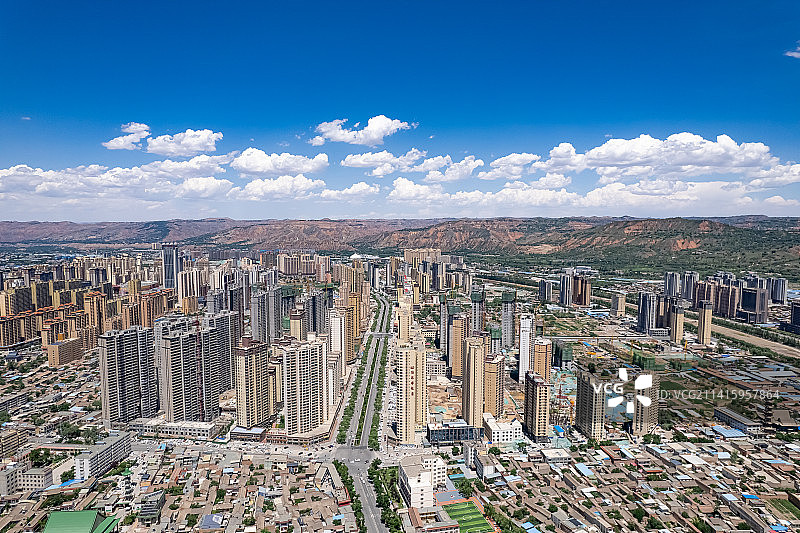 甘肃临夏回族自治州古河州城市风光图片素材