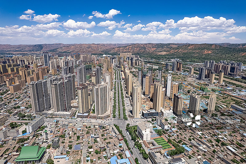 甘肃临夏回族自治州古河州城市风光图片素材